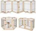 unipaws 132" Extra Wide Dog Gate and Pet Playpen with Walk Through Door