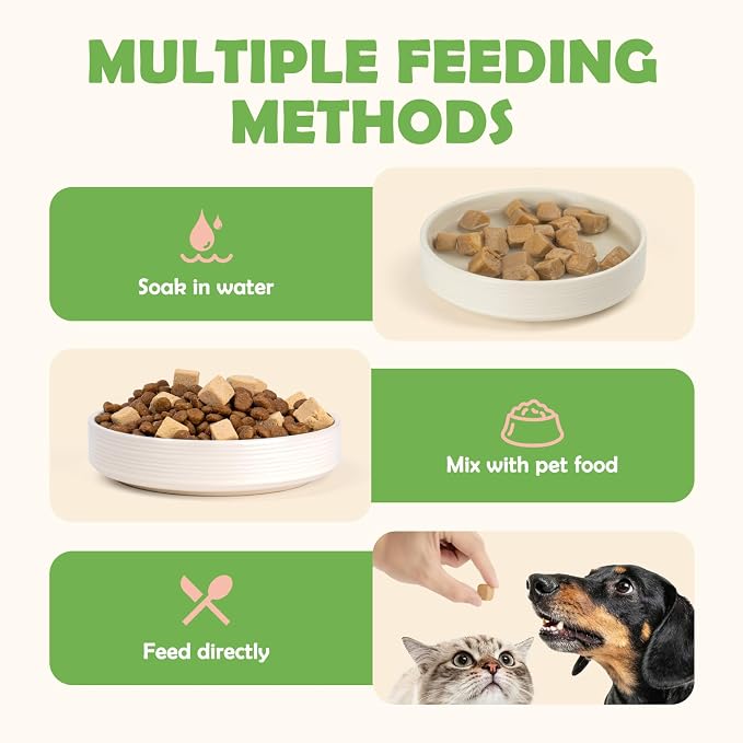 Freeze-Dried Chicken Liver Treats for Dogs and Cats, 6 oz | Single Ingredient, High Protein Recipe, Grain-Free Snack, Food Topper Use, Training Treats