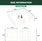 FXW Homeplus Indoor Dog Playpen, 24" H, 16 Panels, for Puppies & Small Dogs | Stress-free play, Heavy-duty, Semi-open design, Easy setup, Threshold-free gate, Expandable, Patented