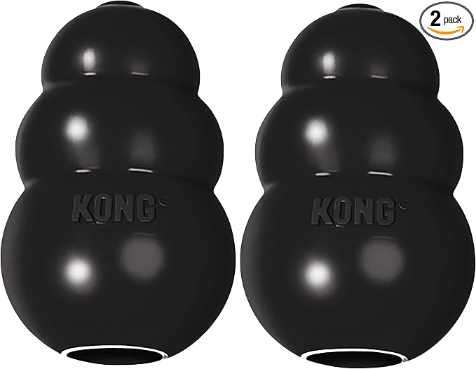 KONG Extreme Dog Toy - Fetch & Chew Toy - Treat-Filling Capabilities & Erratic Bounce for Extended Play Time Most Durable Natural Rubber Material - for Power Chewers - for Large Dogs (Pack of 2)