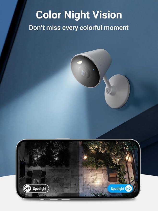 Security Camera Indoor Outdoor, 5G & 2.4G WiFi Cameras for Home, Baby/Elder/Nanny/Dog/Pet Camera with Phone App, Spotlight, Color Night Vision, 2-Way Audio, 24/7, SD/Cloud Storage, Works with Alexa