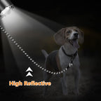 Long Dog Leash for Dog Training 10FT/15FT/20FT/30FT/40FT/50FT/100FT Reflective Leash with 2 Hooks, Heavy Duty Dog Lead for Large Medium Small Dogs Outside Walking Camping Yard, Black 15FT