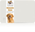 Newest Diatomite Stone Pet Feeding Mat for Dog&Cat–Super Absorbent Diatomite Fast Drying Stone Dog Food Mat, Quick Dry Dog Mats for Food and Water with Non-Slip Pad (24×16'', Off White, Square)