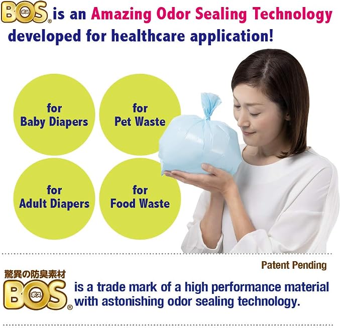 BOS Amazing Odor Sealing Dog Poop Bags - Durable and Unscented [Size: M, Color: Light Blue] (90 Count, Pack of 2) (180 Bags)