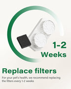 DIANU Official Replacement Filters for 108 oz/3.2 L Cat Fountain (9 Pack) | Includes 9 Filters and 9 Pre-Filter Sponges, with Multi-Stage Filtration to Help Keep Water Fresh