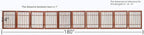 Urnporium Freestanding Wooden Dog Gate Foldable Indoor Pet Gate No Drill Expandable Barrier for Doorways Stairs Hallway Portable Wood Fence for Small Dogs & Puppies (Brown Pet Gate, 10 Panel 24" Tall)