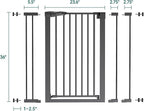 Babelio 36" Extra Tall Baby Gate for Stairs No Drilling, Dog Gate Indoor | Pressure/Wall Mount; Triple-lock System; Auto-close; 200N Impact Tested; Easy Install for Doorways, Kitchen, Hallway, Black