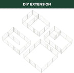 FXW Homeplus Indoor Dog Playpen with Divider Connectors, 24" H, 12 Panels | Calm Indoor Play Area, Two-Zone Layout, For Puppies & Small Dogs, Patented