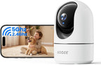 AOQEE 2K Baby Monitor, Security Camera Indoor, 360 Coverage PTZ, G5 1Pack | Baby Monitor with Camera and Audio, Auto Track, Motion Alert, Night Vision, Human Detection, Local TF Card & Cloud Storage