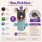 Pounce & Purr Meow Mitt Wearable Cat Wrestling Glove Puppet - Mouse | Catnip & Silvervine plush hand puppet, crinkle sounds & wiggling arms - dual-layer interactive toy, indoor cats & kitten
