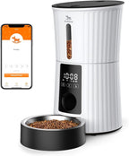 Petory Automatic Cat Feeder - 2.4G WiFi Pet Feeder for Cats and Small Dogs | 4L, Up to 10 Meals Daily, Programmable Portion Control, Dual Power Supply, 10-Second Voice Recorder