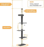 PETEPELA Cat Tree for Indoor Cats, 34.6" Small Cat Tower with Scratching Posts, 2 Condos, Scratching Ramp & Dangling Toys, Cat Play House for Kittens and Small Cats | Compact tower with thick sisal posts, 2 condos, dangling toys & a cozy top bed—for ki...
