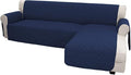 Easy-Going Reversible L-Shape Sectional Couch Cover, X-Large, Navy/Navy | Soft Sofa Slipcover For Dogs, Fits Left/Right Chaise Lounge Protector, Water Resistant Mat For Living Room