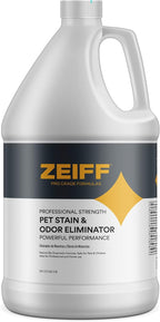 Zeiff Pet Stain and Odor Remover - Pet Odor Eliminator for Home and Professional Use - Carpet Stain Remover - Pet Urine Enzyme Cleaner for Dog and Cat Pee, Feces, and Fluids - 1 Gallon