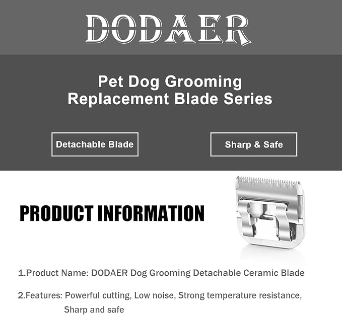 5/8HT Grooming Ceramic Pet Clipper Blades Compatible with Andis & Oster A5 | Cut Length 5/8 inch,Compatible with Wahl KM10 Series Clippers