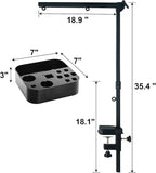 Pet Grooming arm with clamp for Large and Small Dogs - 35 inch Height Adjustable and Free Two No Sit Haunch Holder,Black