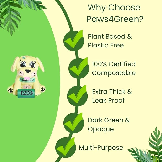 100% Certified Home Compostable Poop Bags (135 Count 9 Rolls), Plant Based, Extra Thick (20 Micron), Leak Proof, Unscented Standard Size 9 X 13'', ASTM D6400 & EN 13432 Compliant, In Box