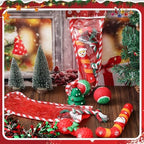 Shappy 2 Sets 8 Pcs Christmas Dog Stocking Toys with Squeaky Dog Toys, Santa Cane, Tennis Ball, Xmas Tree, Rope, Bone, Xmas Stocking Pet Set, Interactive Pet Gifts - Image 6