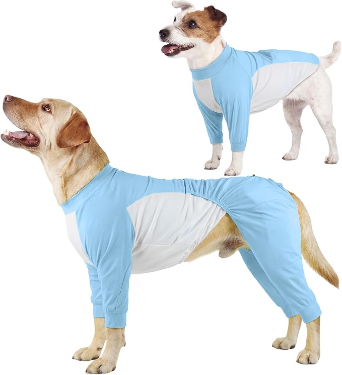 ROZKITCH 2-in-1 Dog UV Protection Shirt, UV Protection Shirt for Dogs Protect Pet from Sun Burn Hot Weather, Keep Cooling in Summer Dog Apparel for Large Blue XL