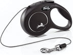 FLEXI® Classic XS Cord Retractable Dog Leash, 3-Finger Grip, 10 ft - Black | German engineered, Pocket-Size original flexi leash, durable quality for dogs up to 18 lbs, tangle-free,reliable brake system