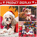 Reginary 100 Pcs Christmas Dog Bow Tie Collar Xmas Pet Necktie, Christmas - Image 6