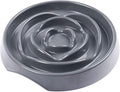 Messy Mutts Round Slow Feeder, 8 Inch, 1.75 Cup, Cool Grey | 8 Inch Round Silicone Puzzle Slow Feeder For Dogs And Cats, Holds 1.75 Cups, Dishwasher Safe