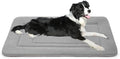 Dog Bed Soft Dog Crate Bed Pad Mat, 36 in Non Slip Bottom Washable Beds for Medium and Large Dogs, Pet Bed Mattress Kennel Pad, Clay Gray