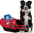 Dog Life Jacket - Swimming Vest for Dogs, Adjustable, Reflective, Comfortable, Multiple Colors, Patterns, XX-Small to Extra Large Dog Swim Vest with Handle (Red, Medium)