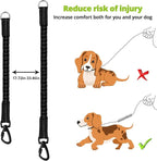 Long Dog Leash 100 FT: Heavy Duty Rope Leashes for Dogs Training with Swivel Lockable Hook Reflective Threads Bungee and Padded Handle - Dog Lead for Large Small Medium Dogs Outside Walking Hiking