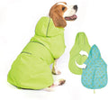 Kimee Dog Raincoat Reversible, Single Side Slicker Poncho Adjustable Waterproof Dog Rain Jacket with Leash Hole/Reflective Stripe Hooded Snowproof Windproof Clothes for Medium to 2X-Large Dogs, 2XL