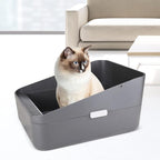 Sfozstra Small Cat Litter Box: Leak Resistant Durable Removable Tray | Cats Under 8 lbs / Anti Tracking Pedal / Easy Cleaning / Space Saving / Indoor Apartment Use