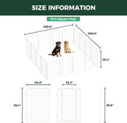 FXW Homeplus Indoor Dog Playpen, 40" H, 16 Panels, for Medium & Large Dogs | Stress-free play, Heavy-duty, Semi-open design, Easy setup, Threshold-free gate, Expandable, Patented
