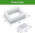 Replacement Filters for 360 Ceramic Pet Fountain | 10 Pack Replacement Filters for Wonder Creature Aurora /Cup Cake Pet Fountain(8Carbon Filters+2 Foam Filters)