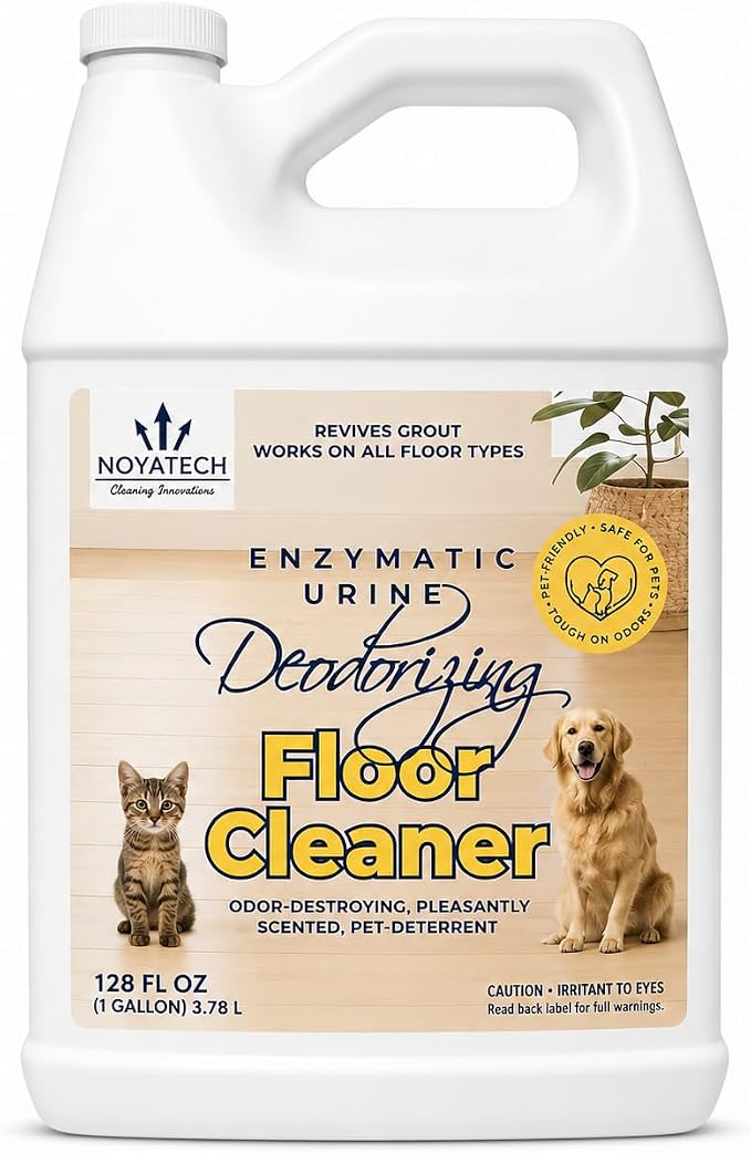 NOYATECH Pet Floor Cleaner, Enzyme Dog and Cat Urine Odor Remover, Gallon