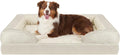 INVENHO Orthopedic Large Dog Bed, Washable Waterproof, Egg-Crate Foam Dog Couch Bed with Washable Removable Cover, Waterproof Lining and Nonskid Bottom