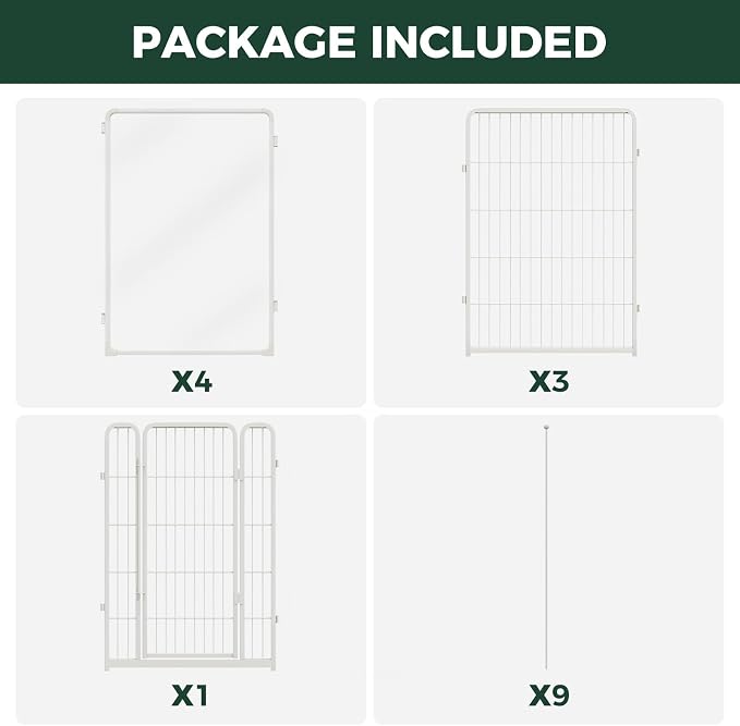 FXW AuraSpace Pro Acrylic & Wire Mesh Indoor Dog Playpen, 40" H, 8 Panels | Clear View, Heavy-duty Metal, Flexible Layouts, Easy Walk-Through, For Medium & Large Dogs, Patented