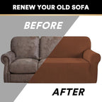 Couch Covers for 3 Cushion Couch Sofa Pet Friendly Extra Large Couch Cover for Oversized Sofa Washable Furniture Protector Fitted Sofa Slipcovers Stay in Place(XL Sofa, Caramel)
