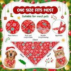 Geyoga 240 Pcs Christmas Dog Bandanas Bulk Xmas Pet Bibs Triangle Scarf - Image 2