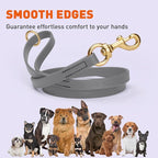 Viper Biothane K9 Working Dog Leash Waterproof Lead for Tracking Training Schutzhund Odor-Proof Long Line with Solid Brass Snap for Puppy Medium and Large Dogs 4ft, Battleship Gray