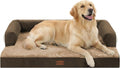Orthopedic Washable Dog Bed for Large Dogs, 36x27in, Brown | Orthopedic Foam Eases Joint Pressure, Bolsters Supports Head And Neck, Washable Pet Beds, Removable Cover, Non-Slip Bottom