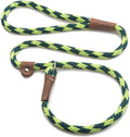 Mendota Pet Slip Leash - Dog Lead and Collar Combo - Made in The USA - Green/Lime, 1/2 in x 6 ft - for Large Breeds