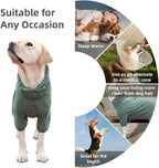 Dog Pajamas for Large Dogs,Extra Large Stretch, Suitable for Adult, Medium-Sized Dogs, Large Pet Jumpsuit Four-Legged Dog Clothes, Pet Clothing. (Green Color, 4XL)