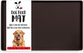 DogBuddy Dog Food Mat – Waterproof Dog Bowl Mat for Food and Water, Silicone Pet Feeding Mats for Floors, Non-Slip Placemat with High Edges for Dogs Bowls, Puppy Essentials (M: 21” x 14”, Coffee)