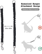 Long Dog Leash with Reflective Threads 15FT 20FT 30FT 50FT,Heavy Duty Bungee Dog Leashes for Small Medium Large Breed Dogs,Shock Absorbing Training Leash for Walking,Hunting,Camping&Yard