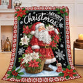 Santa Claus Blanket for Girls Women Boys Men Adults Kids Soft Cozy Fleece Merry Christmas Throw Blankets Gifts Warm Flannel Plush Lightweight Decor for Couch Bed Sofa 80"X60" by Unknown