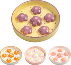 Ceramic Slow Feeder Cat Bowl, 6.3" Whisker Friendly Anti-Vomit, Purple | Shallow Cat Puzzle Feeder, Slow Eating 3x, Dry & Wet Food, Cute Flower-Shaped Maze, Microwave & Dishwasher Safe, 6.3" X 1.2"
