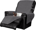 Furhaven Waterproof & Non-Slip Recliner Chair Cover Protector w/ Side Pockets for Dogs, Cats, & Children - Quilted Paw Print Living Room Furniture Cover - Gray, Recliner