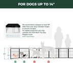 FXW Rollick Dog Playpen, Indoor, Yard & RV Camping, 24" H, 48 Panels | Easy setup, Heavy-duty, DIY layouts, Walk-through gate, for Puppies & Small Dogs, Patented
