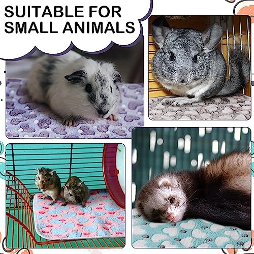 Reginary 4 Pcs Guinea Pig Fleece Cage Liners(Heart Pattern,24 x 47 Inch) - Image 4