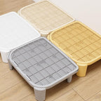 Cat Litter Mat Litter Trapping Mat,19.69"X15.95"X5.90"Litter Box Mat,Waterproof Cat Mats for Litter Large,Easy Clean,Non-Slip Litter Mat for Cat,Urine-Proof Kitty Litter Catcher Mat,Washable (Cream)